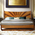 Sunset Solid Wood Bed Frame With Headboard
