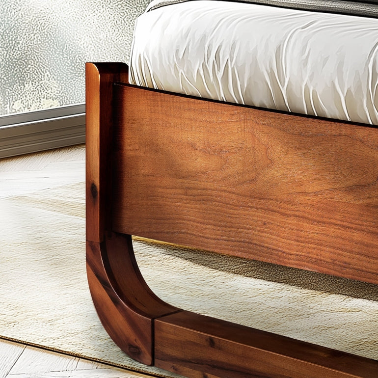 Sunset Solid Wood Bed Frame With Headboard