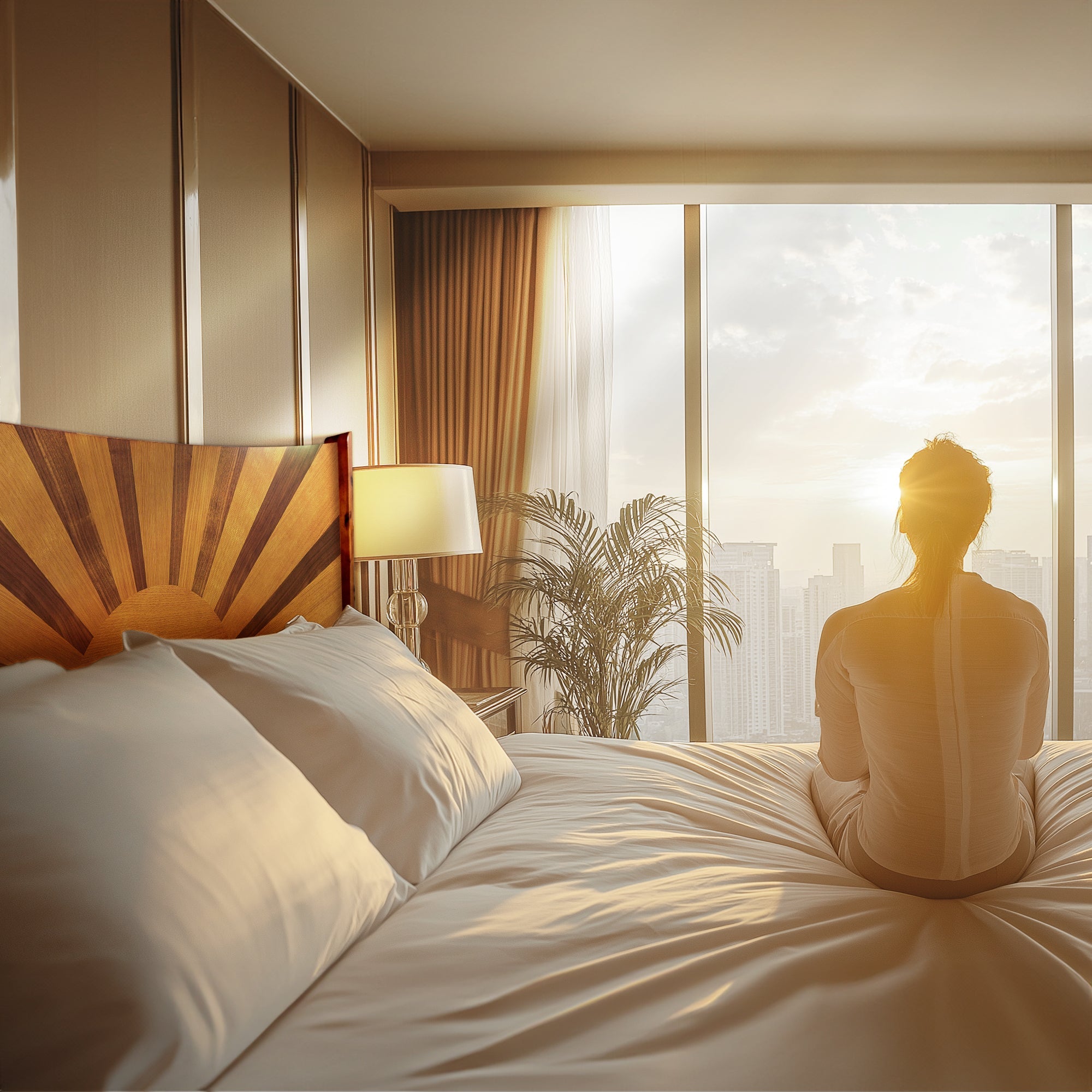 Sunset Solid Wood Bed Frame With Headboard