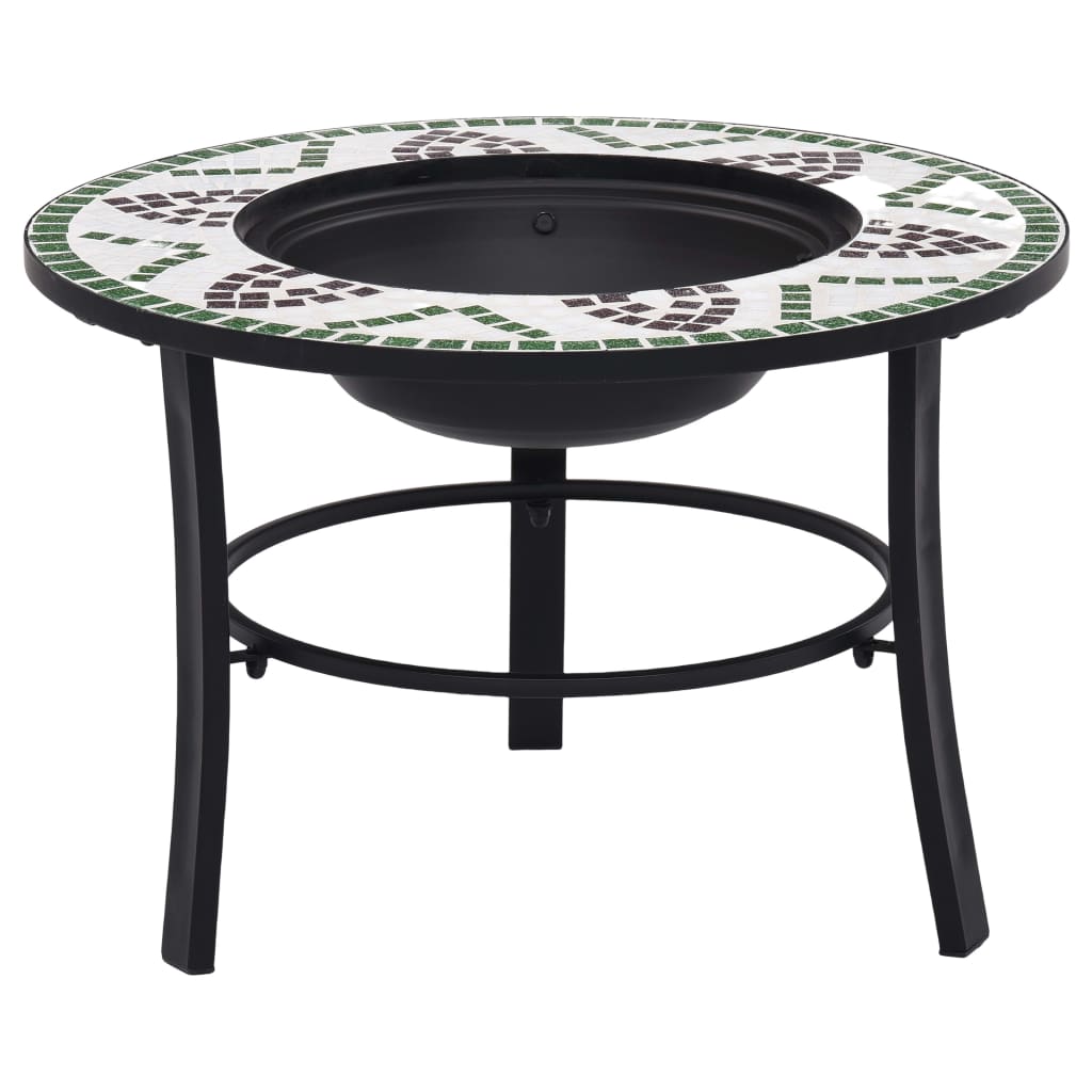 NNEVL Mosaic Fire Pit Green 68cm Ceramic