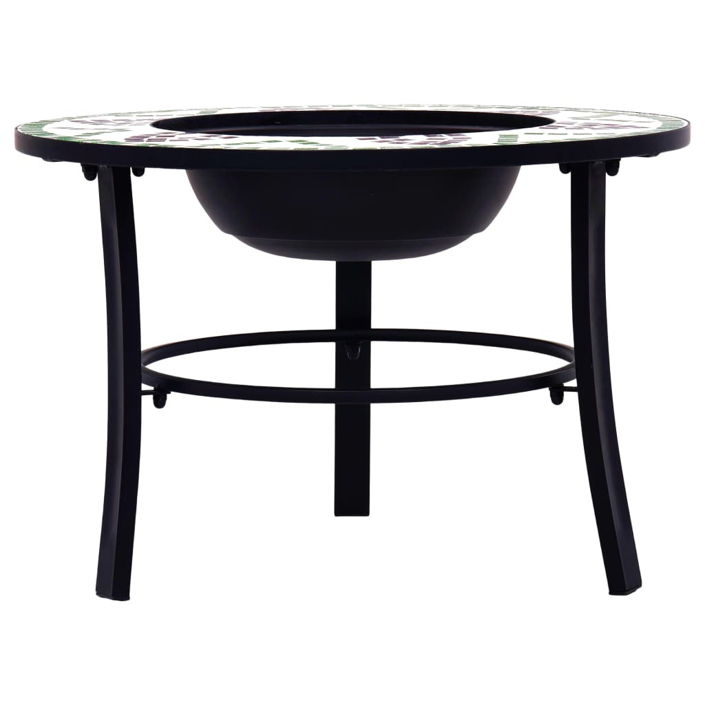 NNEVL Mosaic Fire Pit Green 68cm Ceramic