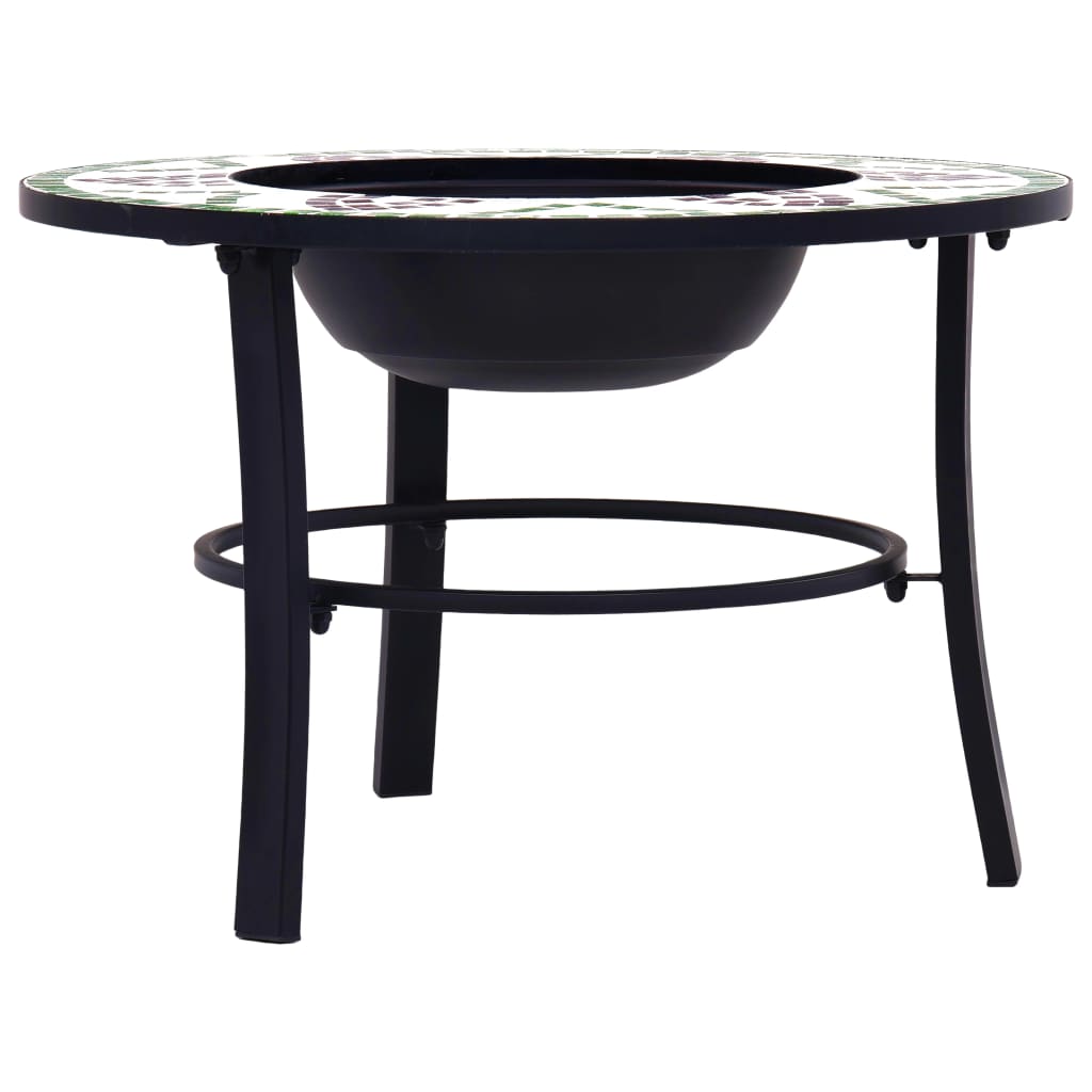 NNEVL Mosaic Fire Pit Green 68cm Ceramic