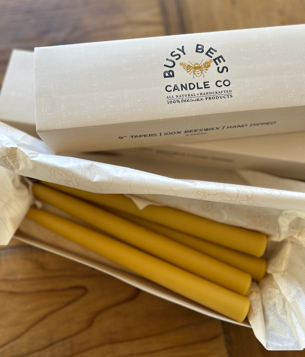 Hand Dipped 9" Taper Candles